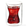 Tasses en verre borosilicaté à double couche pour le vin